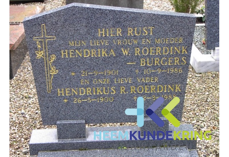 Grafstenen kerkhof Herwen Coll. HKR (22) H.W.Roerdink- Burgers & H.R. Roerdink
